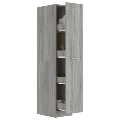 vidaXL Apothecary Cabinet Smoked Oak 30x42.5x150 cm Engineered Wood