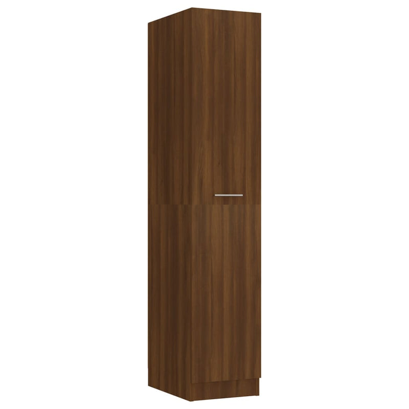 vidaXL Apothecary Cabinet Smoked Oak 30x42.5x150 cm Engineered Wood