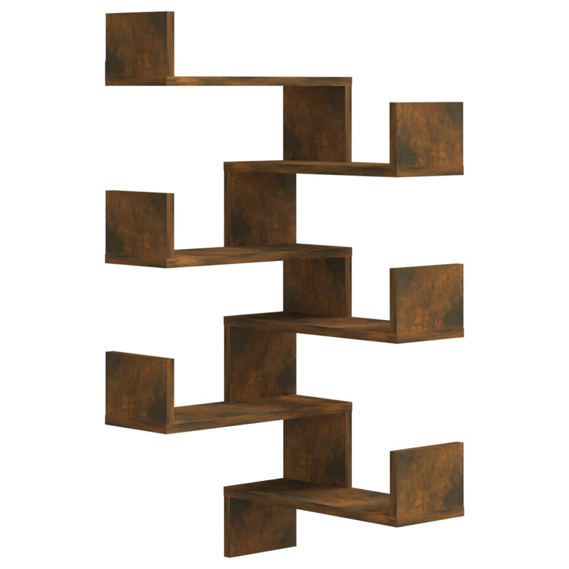 vidaXL Wall Corner Shelves 2 pcs Grey Sonoma 40x40x50 cm Engineered Wood