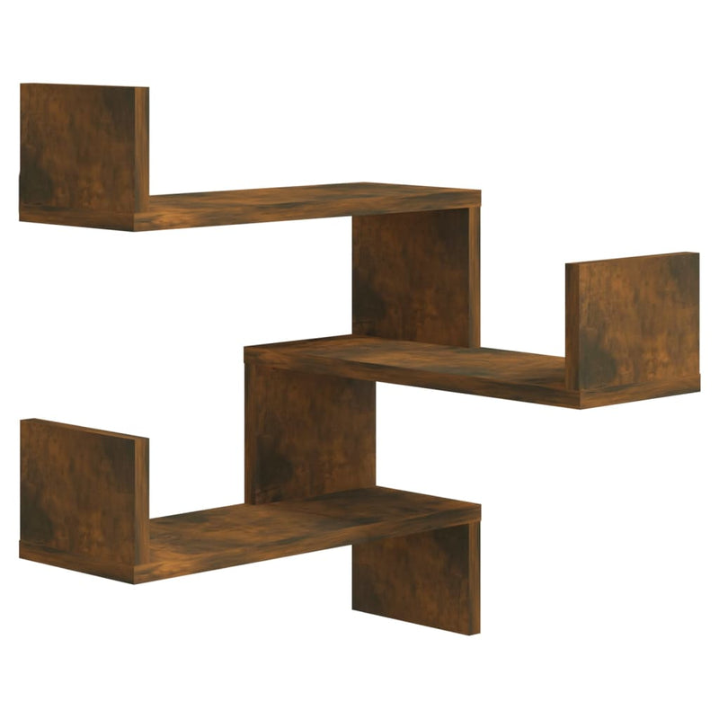 vidaXL Wall Corner Shelves 2 pcs Grey Sonoma 40x40x50 cm Engineered Wood