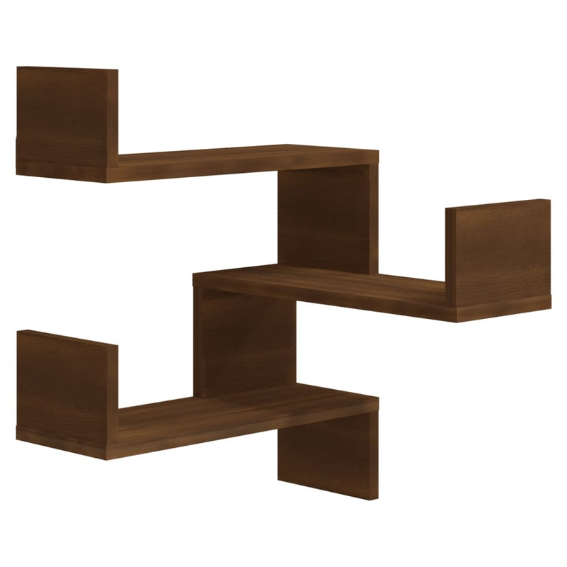 vidaXL Wall Corner Shelves 2 pcs Grey Sonoma 40x40x50 cm Engineered Wood