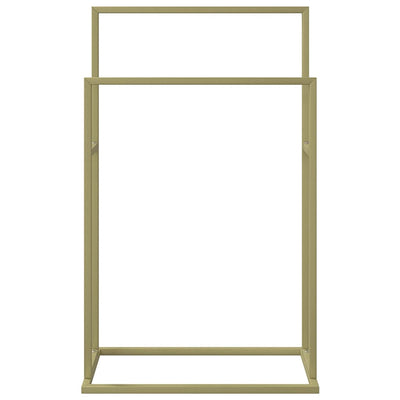 vidaXL Freestanding Towel Rack Gold 48x24x78.5 cm Iron