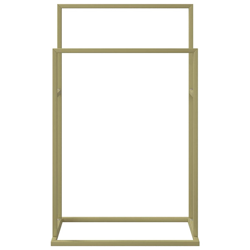 vidaXL Freestanding Towel Rack Gold 48x24x78.5 cm Iron