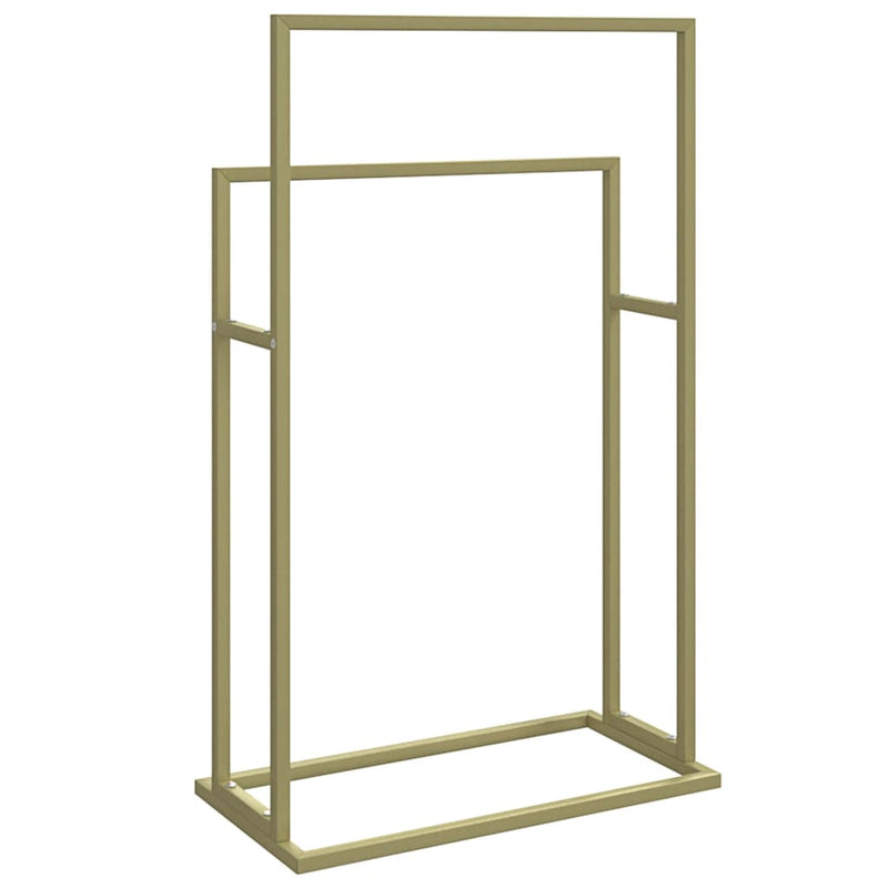 vidaXL Freestanding Towel Rack Gold 48x24x78.5 cm Iron