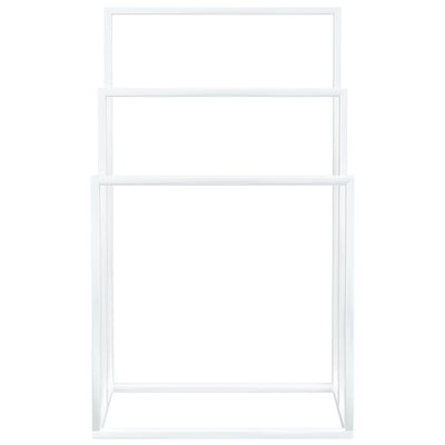 vidaXL Freestanding Towel Rack Black 48x24x79 cm Iron