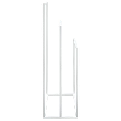 vidaXL Freestanding Towel Rack Black 48x24x79 cm Iron