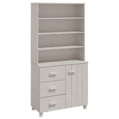 vidaXL Highboard "HAMAR" Solid Wood Pine Dark Grey