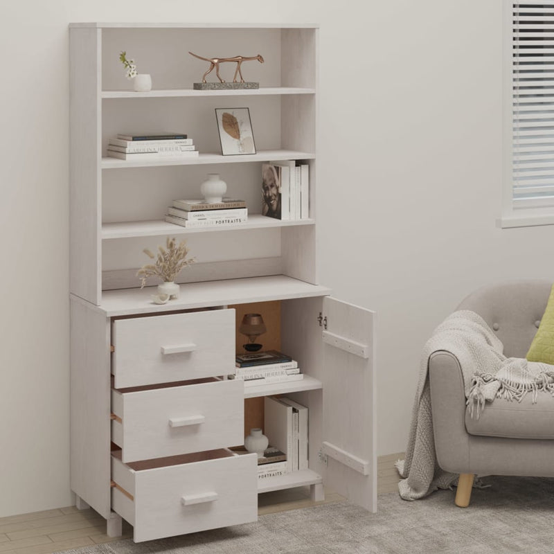 vidaXL Highboard "HAMAR" Solid Wood Pine Dark Grey