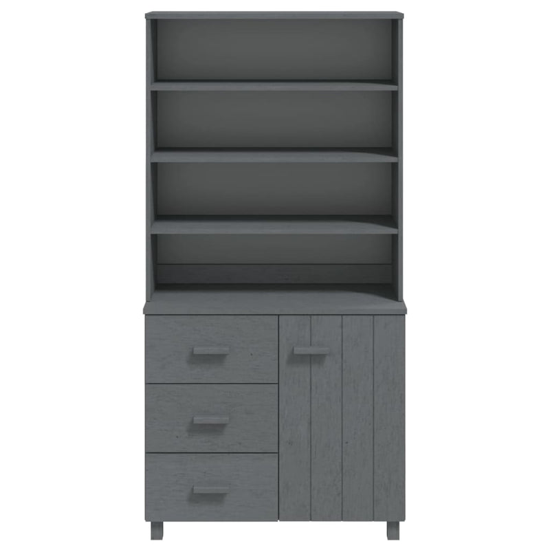 vidaXL Highboard "HAMAR" Solid Wood Pine Dark Grey