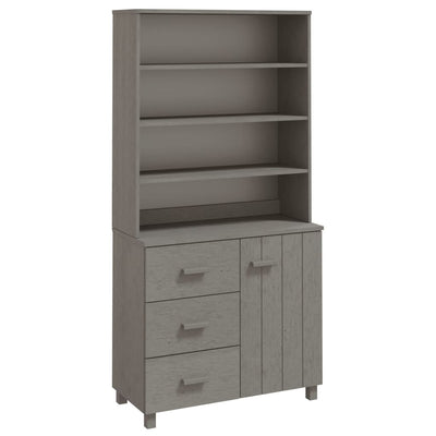 vidaXL Highboard "HAMAR" Solid Wood Pine Dark Grey