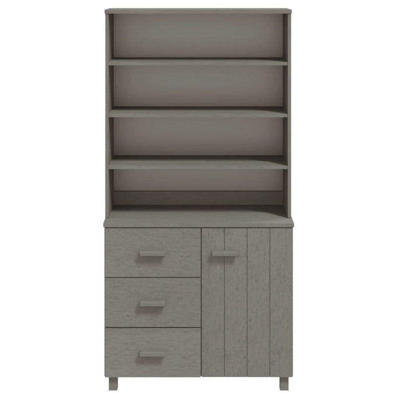vidaXL Highboard "HAMAR" Solid Wood Pine Dark Grey