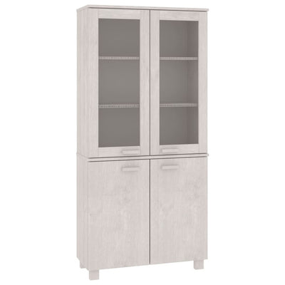 vidaXL Highboard "HAMAR" Solid Wood Pine White