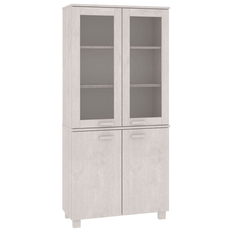 vidaXL Highboard "HAMAR" Solid Wood Pine White