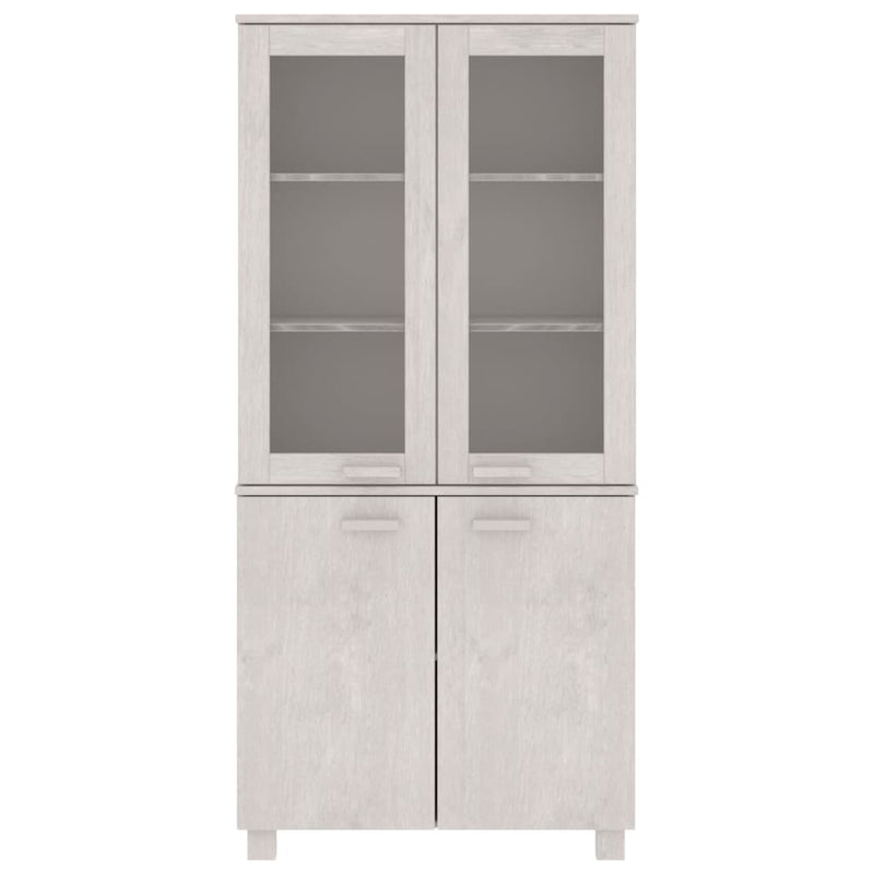 vidaXL Highboard "HAMAR" Solid Wood Pine White
