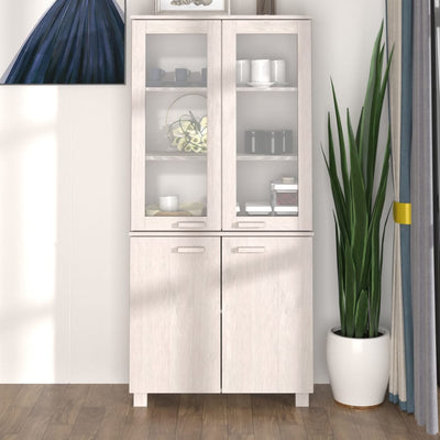 vidaXL Highboard "HAMAR" Solid Wood Pine White