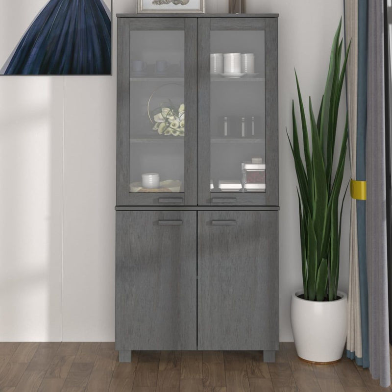 vidaXL Highboard "HAMAR" Solid Wood Pine White