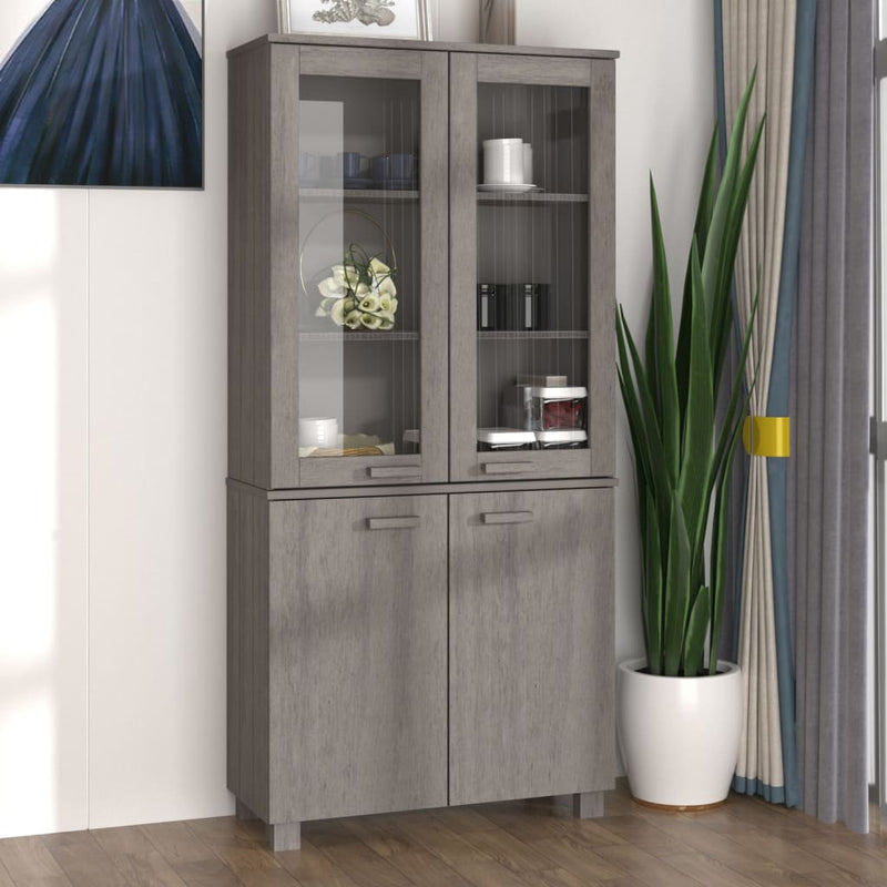 vidaXL Highboard "HAMAR" Solid Wood Pine White