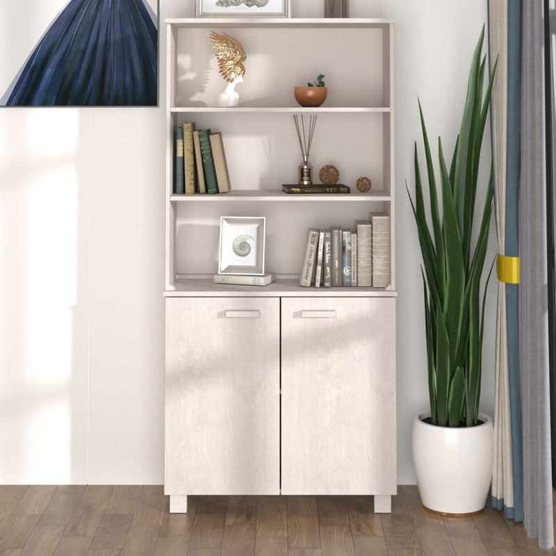 vidaXL Highboard "HAMAR" Solid Wood Pine Light Grey