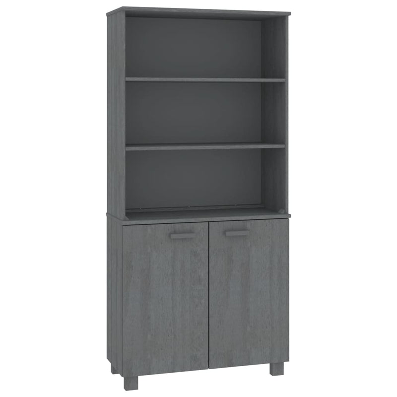 vidaXL Highboard "HAMAR" Solid Wood Pine Light Grey