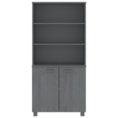 vidaXL Highboard "HAMAR" Solid Wood Pine Light Grey