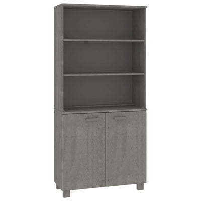 vidaXL Highboard "HAMAR" Solid Wood Pine Light Grey