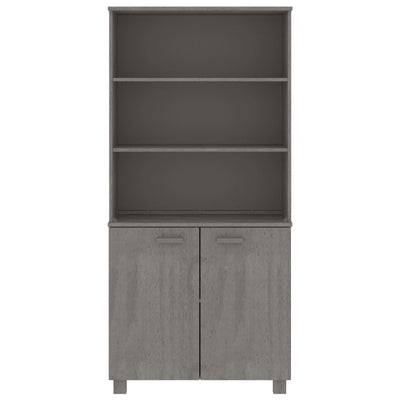 vidaXL Highboard "HAMAR" Solid Wood Pine Light Grey
