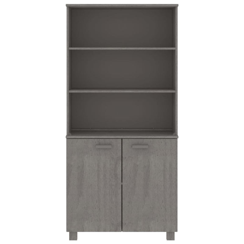 vidaXL Highboard "HAMAR" Solid Wood Pine Light Grey