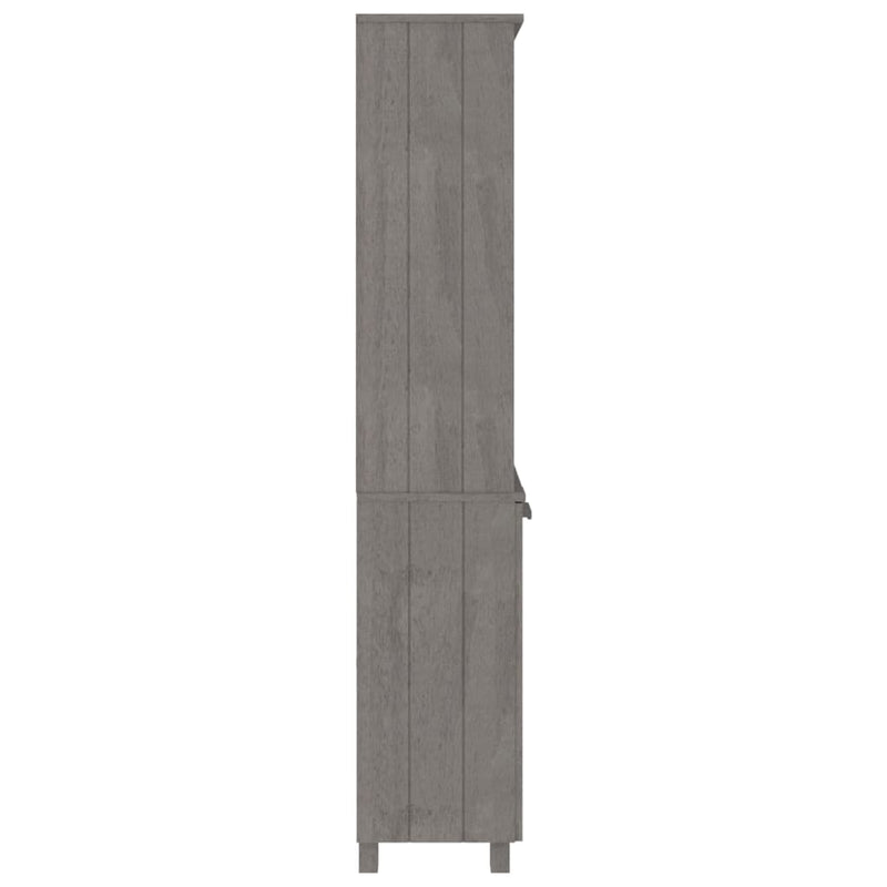 vidaXL Highboard "HAMAR" Solid Wood Pine Light Grey