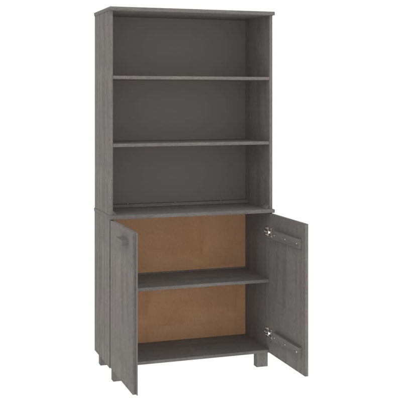 vidaXL Highboard "HAMAR" Solid Wood Pine Light Grey