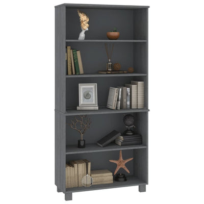 vidaXL Highboard "HAMAR" Solid Wood Pine Dark Grey