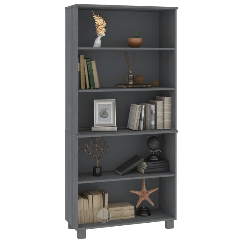 vidaXL Highboard "HAMAR" Solid Wood Pine Dark Grey