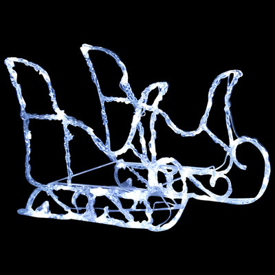 vidaXL Reindeers & Sleigh Christmas Decoration 320 LEDs Acrylic