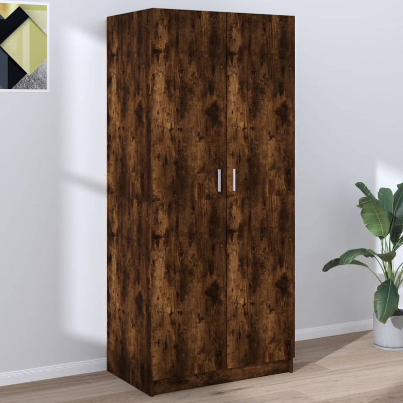 vidaXL Wardrobe Grey Sonoma 80x52x180 cm Engineered Wood