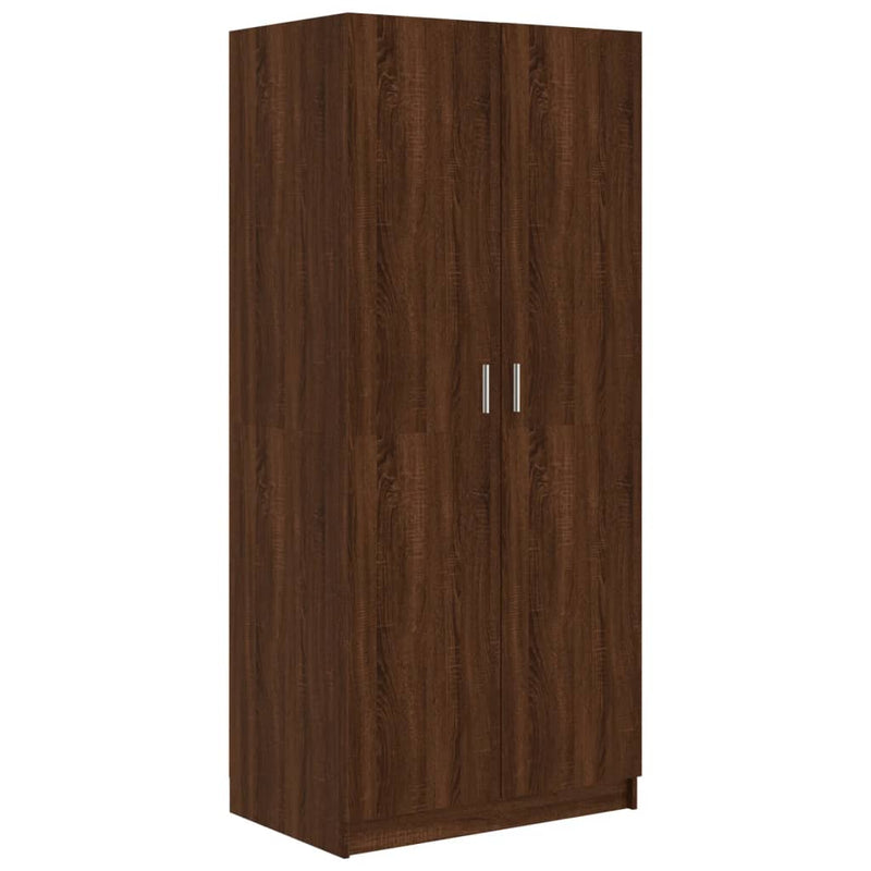 vidaXL Wardrobe Grey Sonoma 80x52x180 cm Engineered Wood