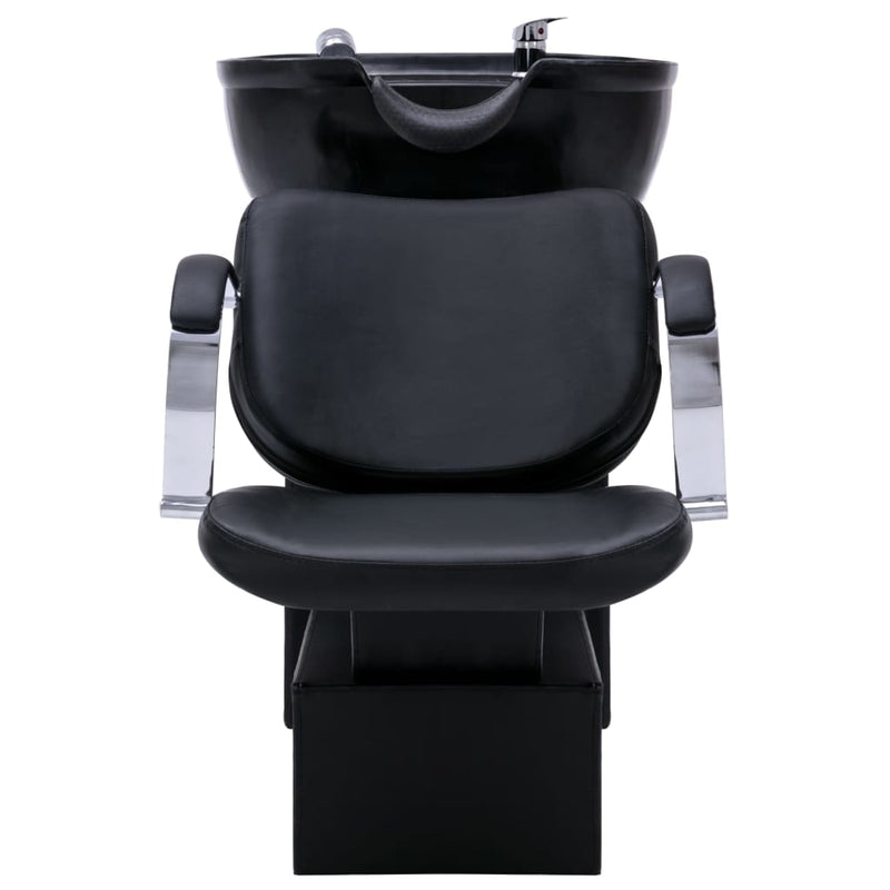 vidaXL Shampoo Backwash Unit with Salon Chairs Faux Leather