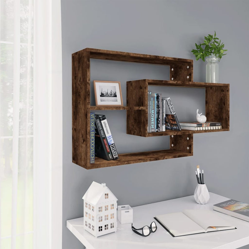 vidaXL Wall Shelf Grey Sonoma 104x20x58.5 cm Engineered Wood