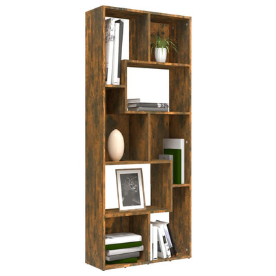 vidaXL Book Cabinet Grey Sonoma 67x24x161 cm Engineered Wood