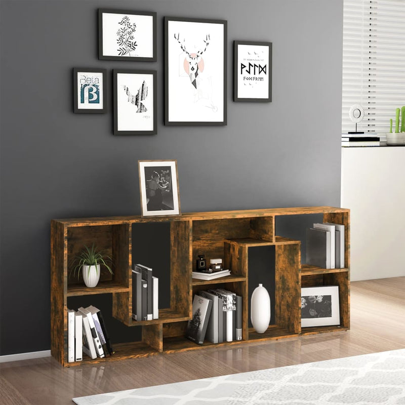 vidaXL Book Cabinet Grey Sonoma 67x24x161 cm Engineered Wood