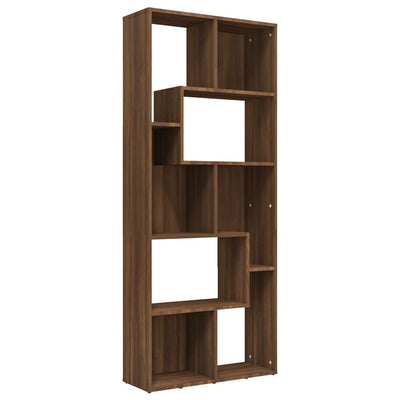vidaXL Book Cabinet Grey Sonoma 67x24x161 cm Engineered Wood