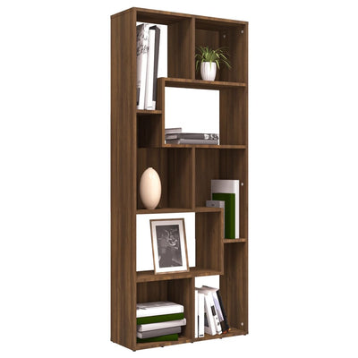 vidaXL Book Cabinet Grey Sonoma 67x24x161 cm Engineered Wood