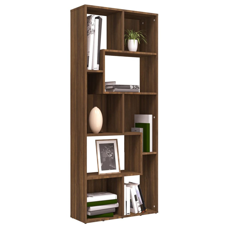 vidaXL Book Cabinet Grey Sonoma 67x24x161 cm Engineered Wood