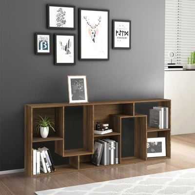 vidaXL Book Cabinet Grey Sonoma 67x24x161 cm Engineered Wood
