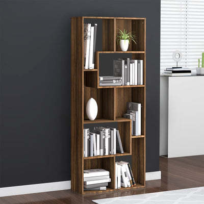 vidaXL Book Cabinet Grey Sonoma 67x24x161 cm Engineered Wood