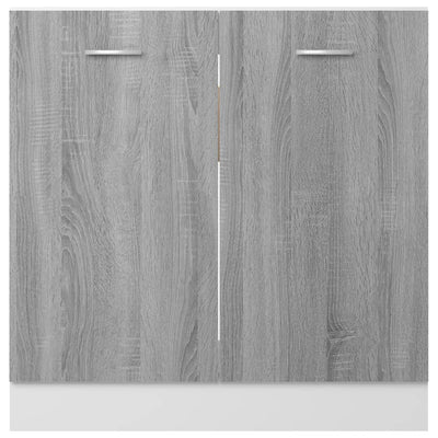 vidaXL Sink Bottom Cabinet Lyon Grey Sonoma 80x46x81.5 cm Engineered Wood