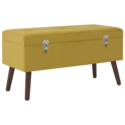 vidaXL Bench with Storage Compartment Beige 80 cm Velvet