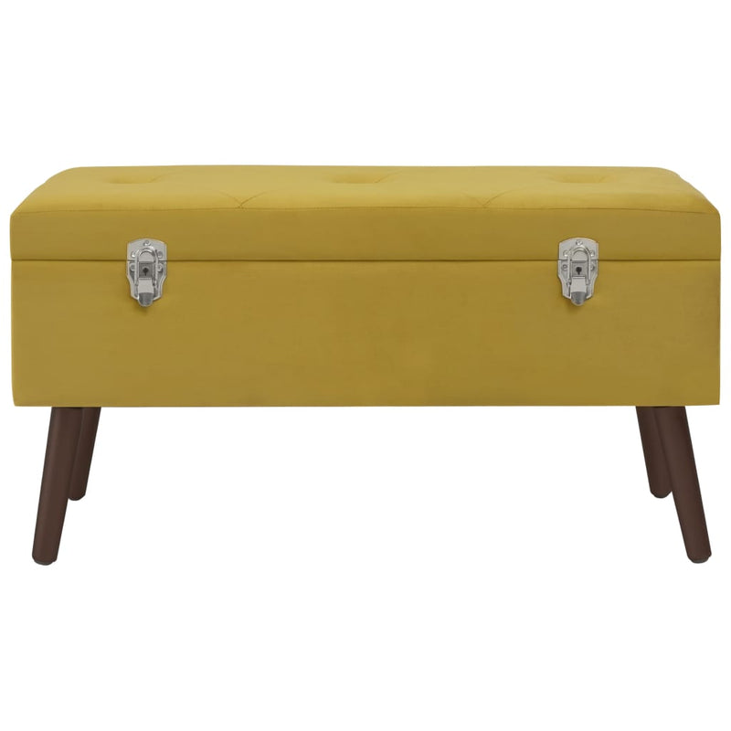 vidaXL Bench with Storage Compartment Beige 80 cm Velvet