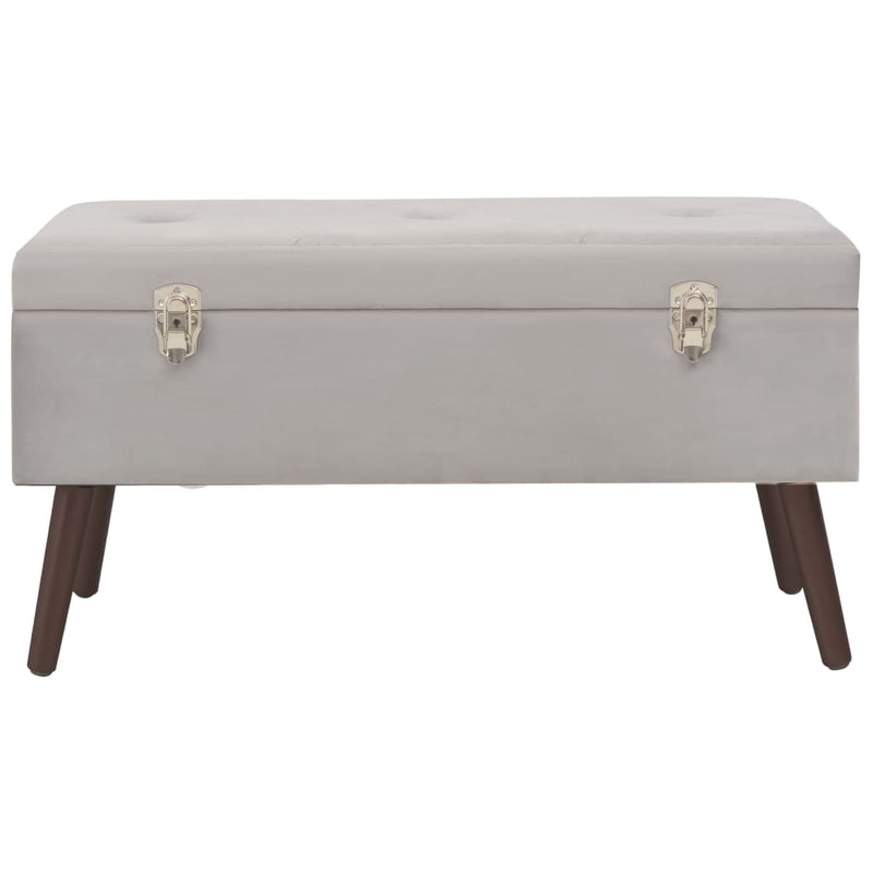 vidaXL Bench with Storage Compartment Beige 80 cm Velvet