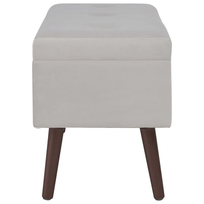vidaXL Bench with Storage Compartment Beige 80 cm Velvet
