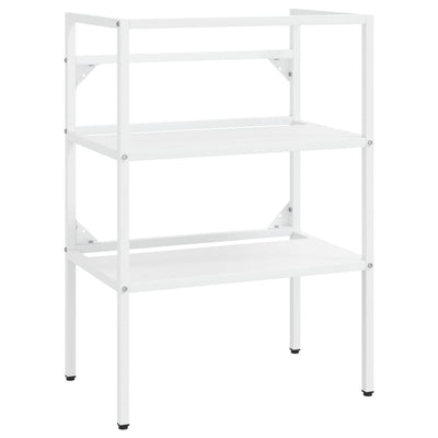 vidaXL Bathroom Washbasin Frame with Built-in Basin Black Iron