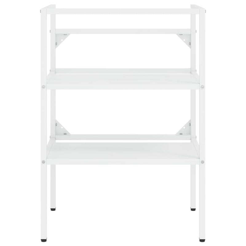 vidaXL Bathroom Washbasin Frame with Built-in Basin Black Iron